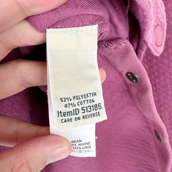 L.L. Bean SoftLight Quilted Funnelneck Pullover - Picture 6 of 8